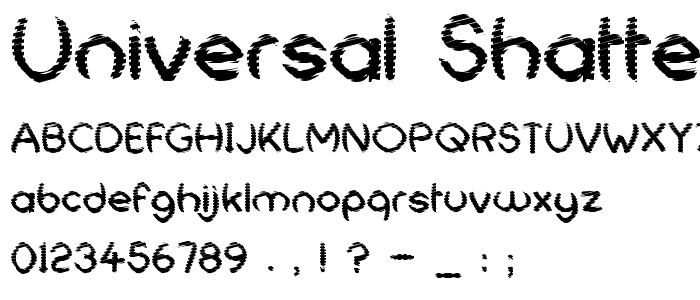 Universal Shatter font